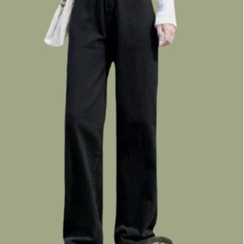 HIGH WAIST STRAIGHT WIDE LEG DENIM PANTS FOR WOMEN Jeans Womenswear Bottom Fit Lingerie Trouser