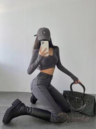 December Jeans Good Quality Casual Stretchable Highwaist Korean Skinny Jeans with Belt Holder for Women Fashion Womenswear Bottom Basic Denim Fabric Pants Fabric Pants