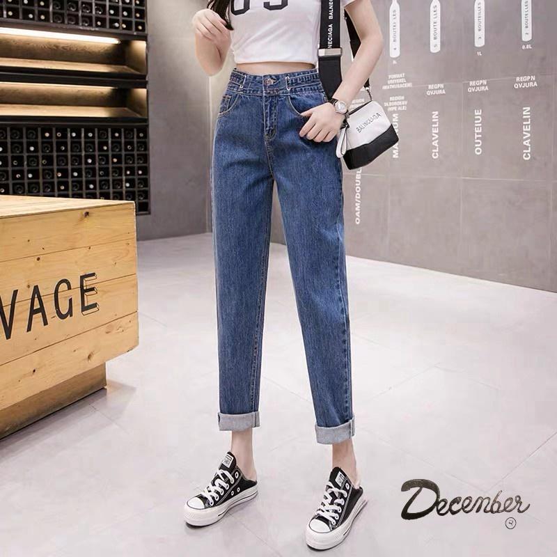 DCE : Wide Leg Pants Maong Denim Mom's Jeans Highwaist Baggy Boyfriend Everyday Outfit Dancer Style for Women Cotton Casual Bottom Womenswear : Waist Size 25" to 36"