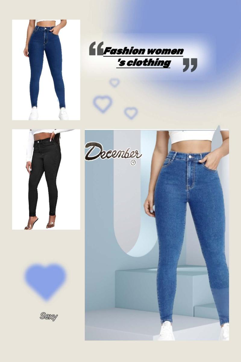 December Jeans Good Quality Casual Stretchable Highwaist Korean Skinny Jeans with Belt Holder for Women Fashion Womenswear Bottom Basic Denim Fabric Pants Fabric Pants